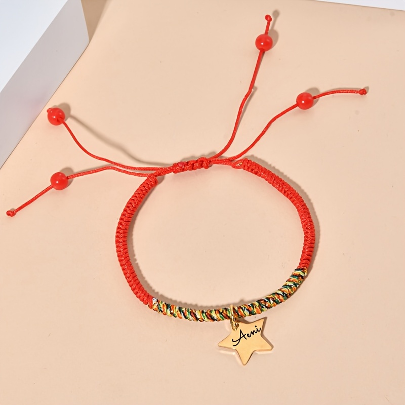 Customizable Braided Rope Bracelets with Names